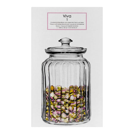 Pasabahce Viva Silicone Gasket Jar, Glass Storage Container with Silicone Seal, 1500ml, 96394 - Image 3