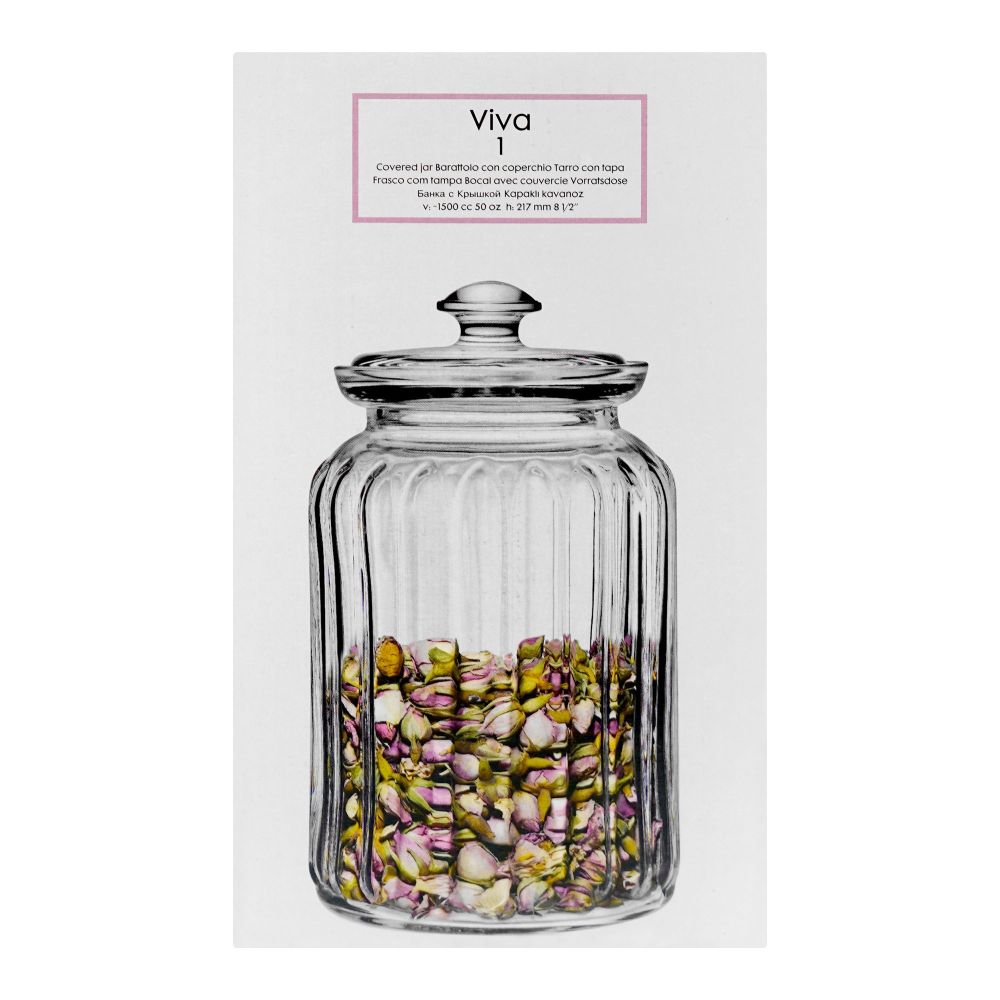 Pasabahce Viva Silicone Gasket Jar, Glass Storage Container with Silicone Seal, 1500ml, 96394 - Image 3
