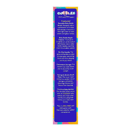 Cuddles Sponge Feeder Bottle Cleaning Brush, BPA Free - Image 4