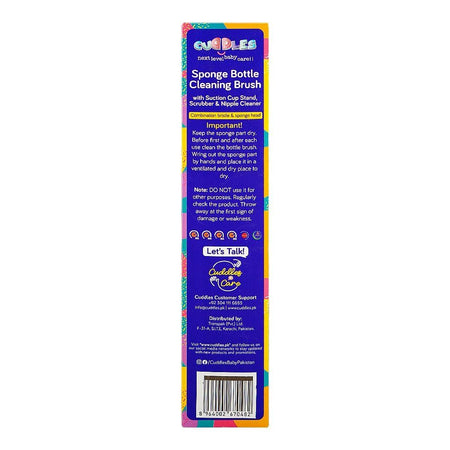 Cuddles Sponge Feeder Bottle Cleaning Brush, BPA Free - Image 5