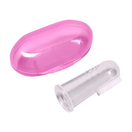 Cuddles Silicone Finger Brush, BPA Free, For 0+ Months, Pink - Main Image
