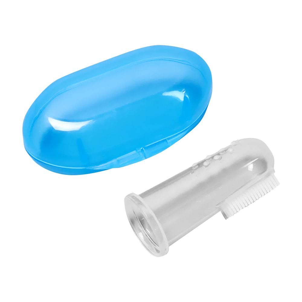 Cuddles Silicone Finger Brush, BPA Free, For 0+ Months, Blue - Main Image