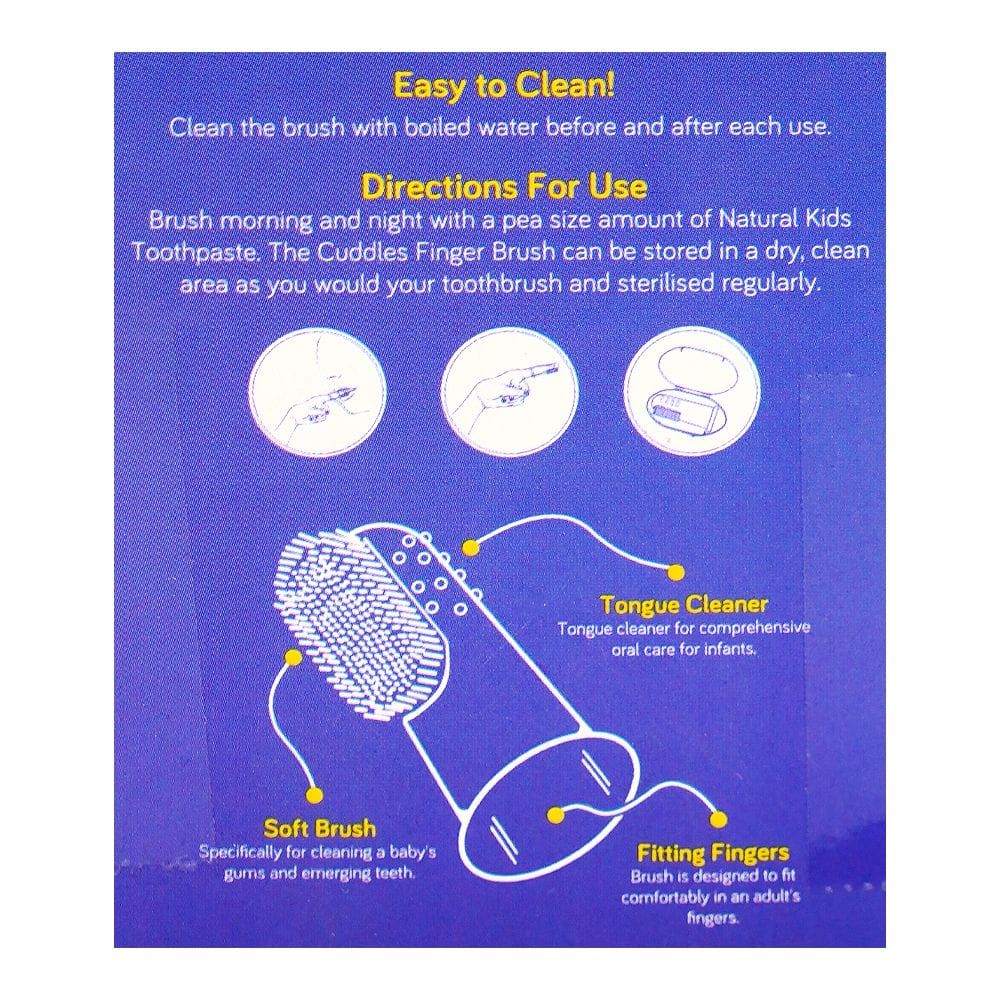 Cuddles Silicone Finger Brush, BPA Free, For 0+ Months, Blue - Image 5