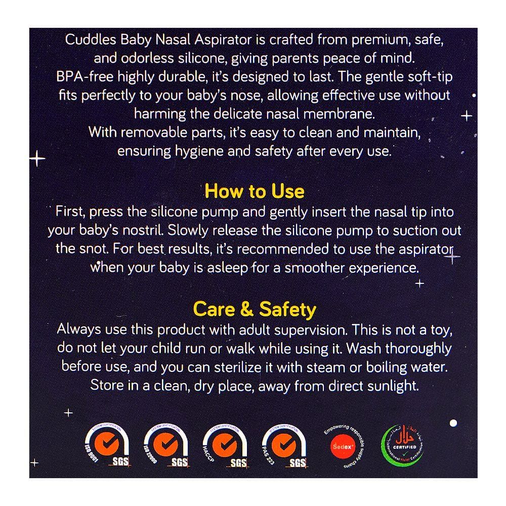 Cuddles Baby Nasal Aspirator, BPA Free, For 0+ Months, Pink - Image 3