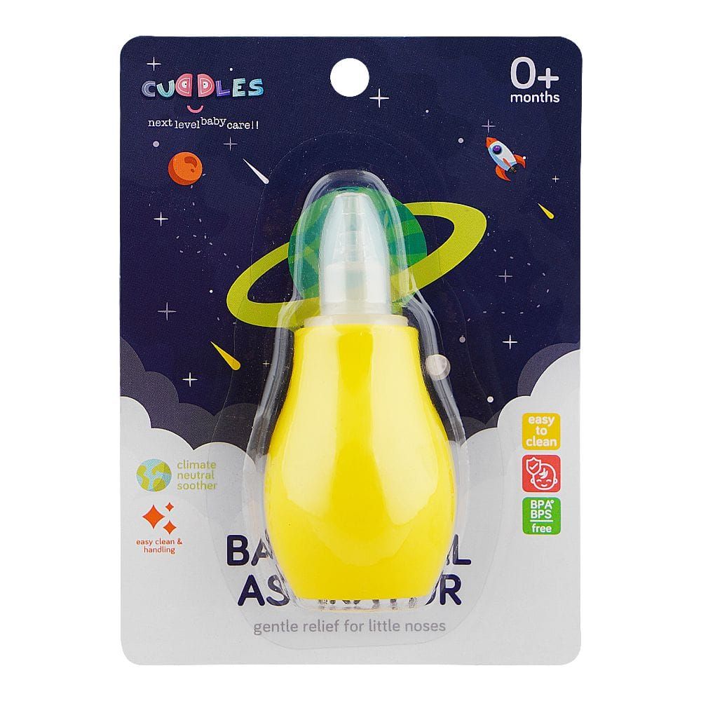Cuddles Baby Nasal Aspirator, BPA Free, For 0+ Months, Yellow - Main Image