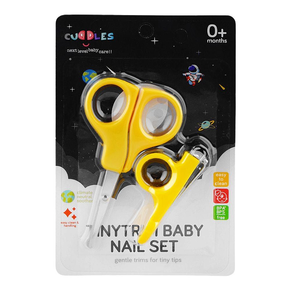 Cuddles Tiny trim Baby Nail Set, BPA Free, For 0+ Months, Yellow - Main Image