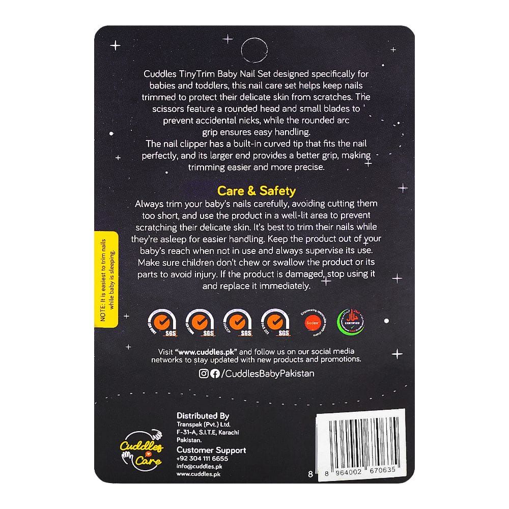 Cuddles Tiny trim Baby Nail Set, BPA Free, For 0+ Months, Yellow - Image 2