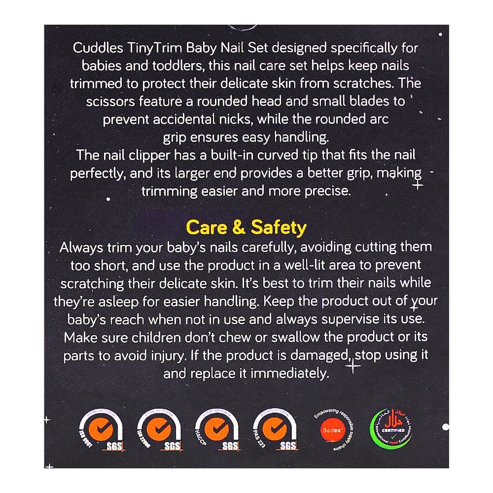 Cuddles Tiny trim Baby Nail Set, BPA Free, For 0+ Months, Yellow - Image 3