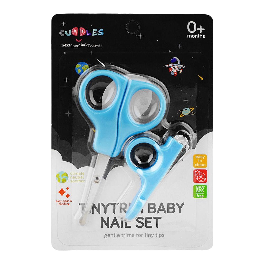 Cuddles Tiny trim Baby Nail Set, BPA Free, For 0+ Months, Blue - Main Image