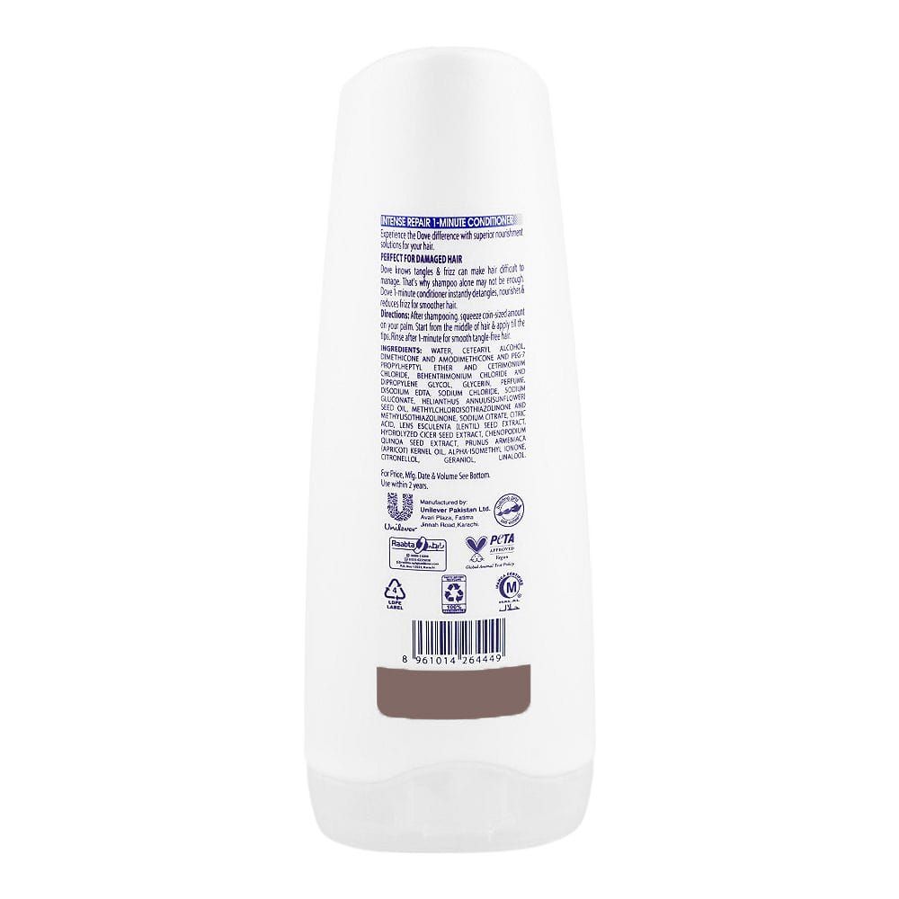 Dove Intense Repair Bio Protein Care Conditioner, For Damaged Hair, 180ml - Image 2