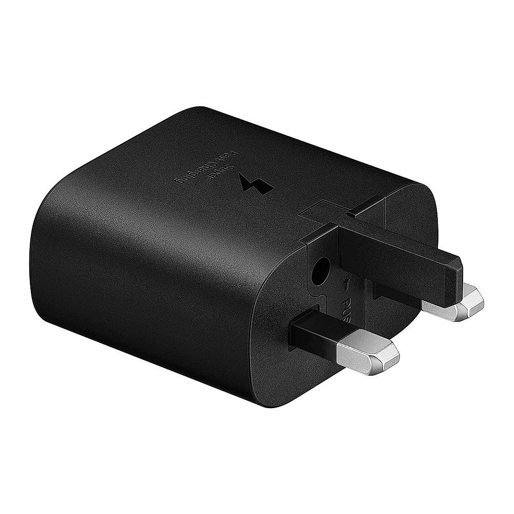 Samsung 25W Power Adapter (USB-C, 3-Pin), Fast Charging Wall Charger, Black - Main Image