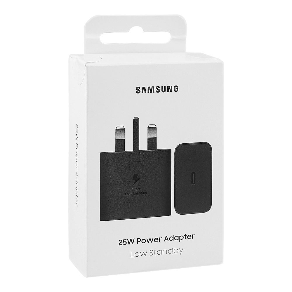 Samsung 25W Power Adapter (USB-C, 3-Pin), Fast Charging Wall Charger, Black - Image 3