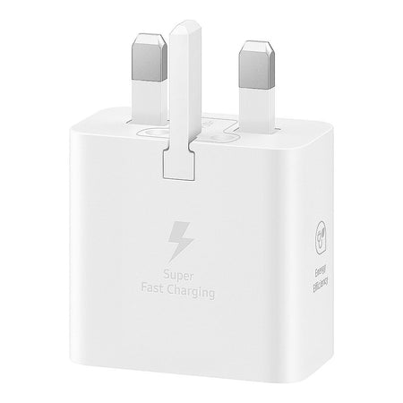 Samsung 25W Power Adapter (USB-C, 3-Pin), Fast Charging Wall Charger, White - Main Image