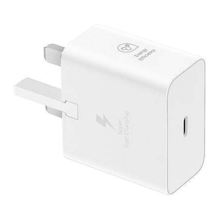 Samsung 25W Power Adapter (USB-C, 3-Pin), Fast Charging Wall Charger, White - Image 2