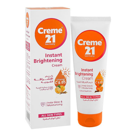 Creme 21 Instant Brightening Cream with Vitamin C & B5, For All Skin Types, 100ml - Main Image