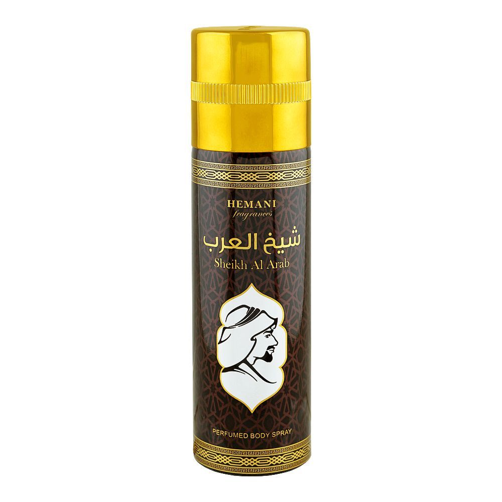 Hemani Sheikh Al Arab Perfumed Deodorant Body Spray, For Men & Women, 200ml - Main Image