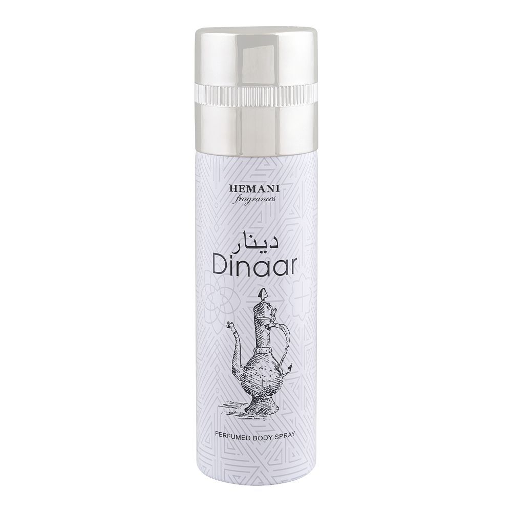 Hemani Dinaar Perfumed Deodorant Body Spray, For Men & Women, 200ml - Main Image