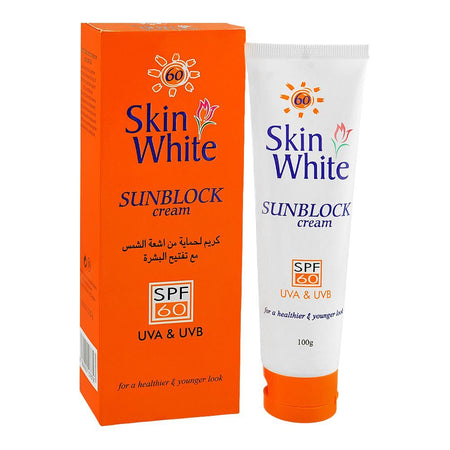 Skin White SPF60 Sunblock Cream, UVA & UVB Protection, 100g - Main Image