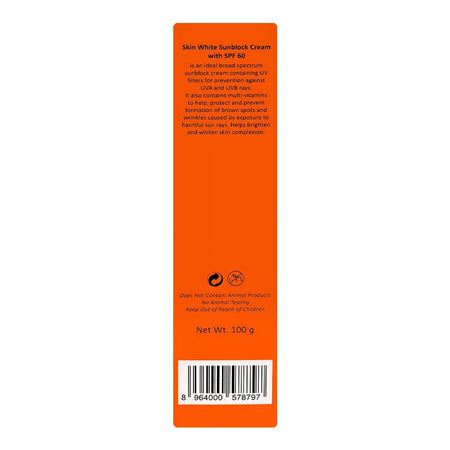 Skin White SPF60 Sunblock Cream, UVA & UVB Protection, 100g - Image 2