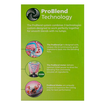 Philips 3000 Series Problend Blender, 550W, 2000ml Plastic Jug, HR2141/92 - Image 4