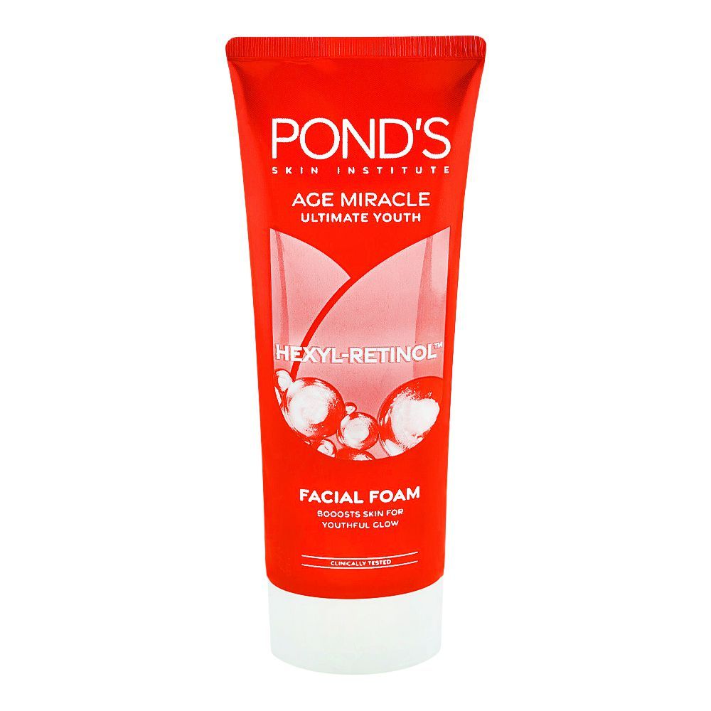 Pond's Age Miracle Ultimate Youth Foam Facial Cleanser with Hexyl Retinol, 100g - Main Image