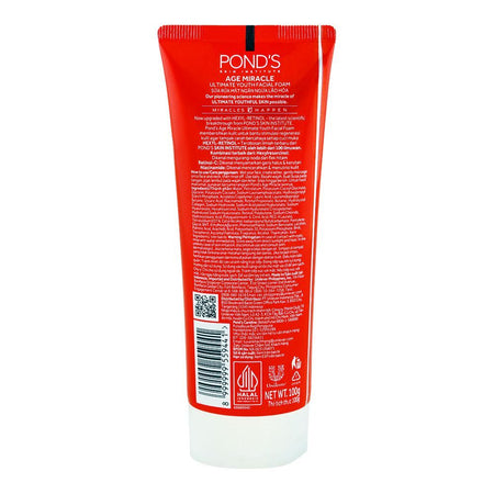Pond's Age Miracle Ultimate Youth Foam Facial Cleanser with Hexyl Retinol, 100g - Image 2