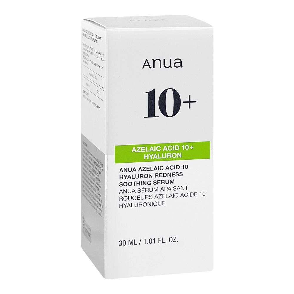 Anua Azelaic Acid 10+ Hyaluron Redness Soothing Face Serum, For All Skin Types, 30ml - Main Image