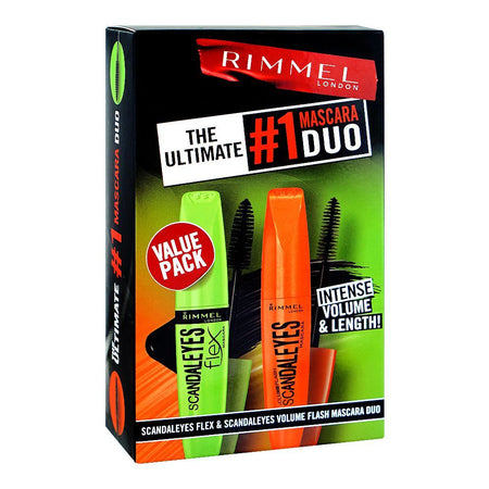 Rimmel Scandaleyes Flex & Volume Flash Mascara Duo, Black, 12ml Each, 2-Value Pack - Image 2