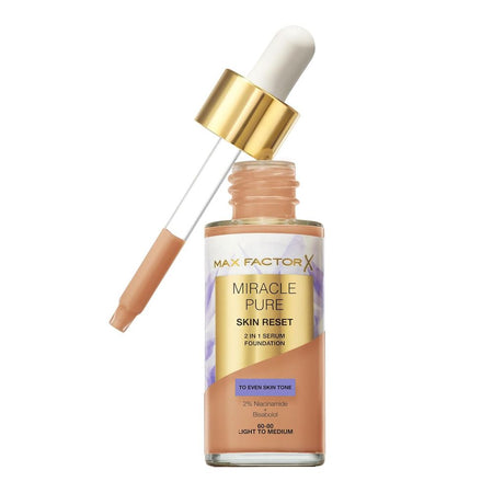 Max Factor Miracle Pure Skin Reset 2in1 Serum Foundation, 30ml,  60-80 Light To Medium - Main Image