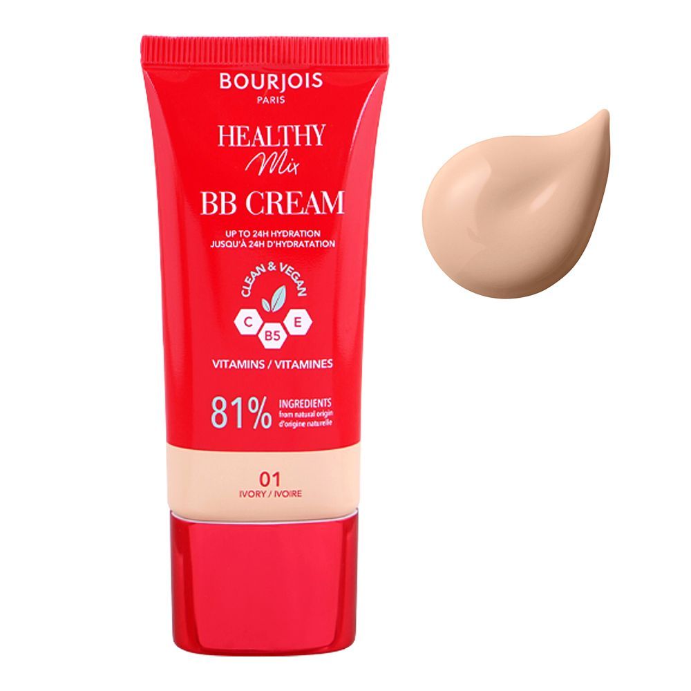 Bourjois Healthy Mix BB Cream, Clean & Vegan, 30ml, 01 Ivory - Main Image