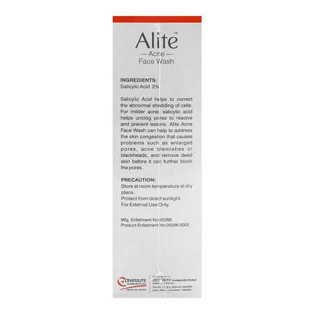 Crystolite Pharmaceuticals Alite Acne Face Wash, 125ml - Image 3