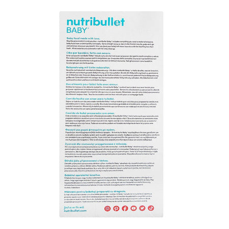 NutriBullet Baby Food Maker, Blender & Storage Set, BPA Free, 850ml Jug, For 6+ Months, White & Blue, NBY-100 - Image 5