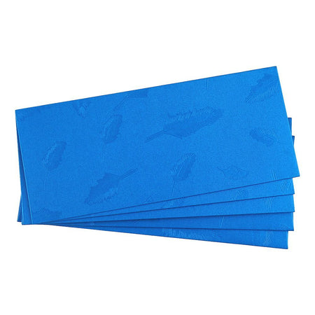 Royal Fancy Envelopes, Lake Blue Feather, 5-Pack, EUP-01 - Main Image