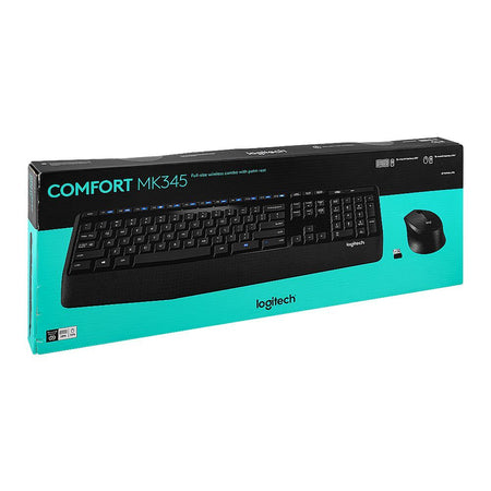 Logitech Wireless Keyboard & Mouse Combo With Palm Rest, Black, MK345 920-012926 - Image 2