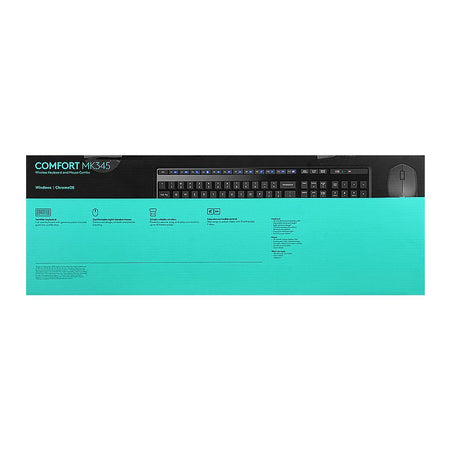 Logitech Wireless Keyboard & Mouse Combo With Palm Rest, Black, MK345 920-012926 - Image 3