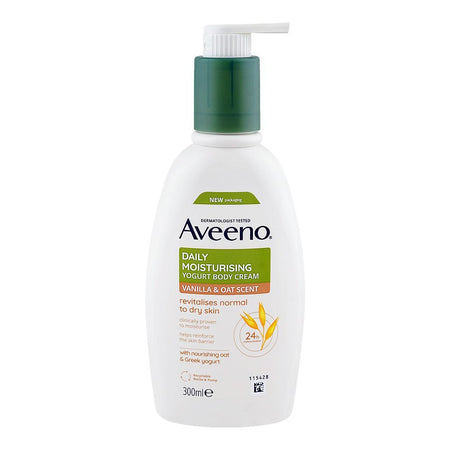 Aveeno Vanilla & Oat Yogurt Daily Moisturizing Body Cream, 300ml - Main Image