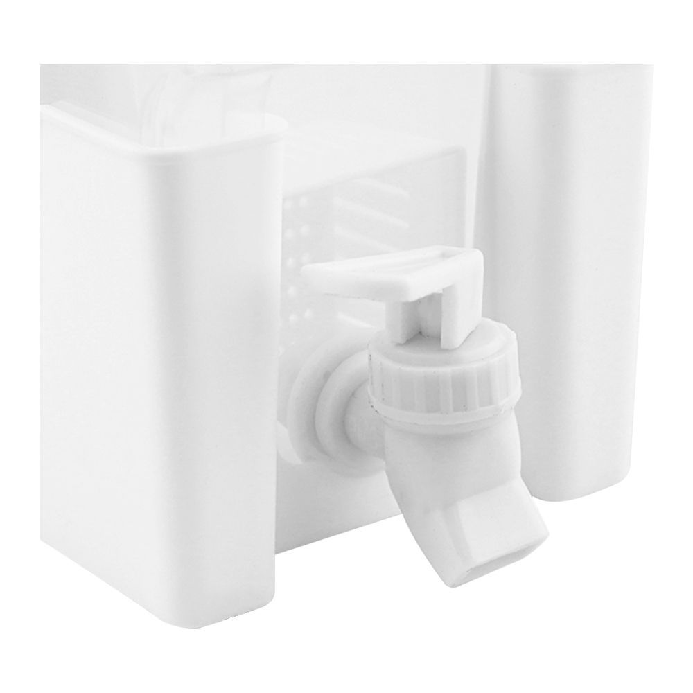 3.5 Liter White Beverage Dispenser with stand, High-Temperature Resistant Drink Container for Home, Kitchen, Camping & Parties - Image 8