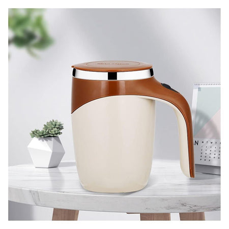 Multi-Functional Magnetized Stirring Coffee Mug, Electric Stainless Steel Tumbler (Without Battery) - Main Image