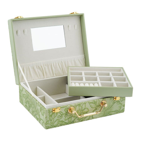 Premium Wooden Jewelry Organizer Box, Ideal for Earrings, Rings & Accessories, Large, Green, BT-7 - Image 3