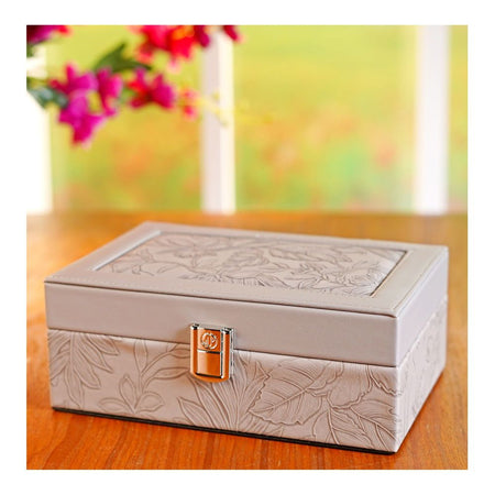 Premium Wooden Jewelry Organizer Box, Ideal for Earrings, Rings & Accessories, Medium, Grey, BT-6 - Image 2