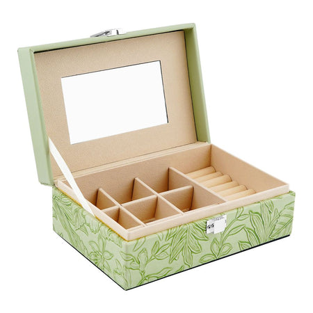 Premium Wooden Jewelry Organizer Box, Ideal for Earrings, Rings & Accessories, Medium, Green, BT-6 - Image 3