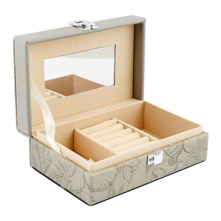 Premium Wooden Jewelry Organizer Box, Ideal for Earrings, Rings & Accessories, Small, Grey, BT-5 - Main Image