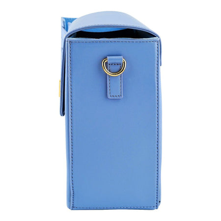 Leather Crossbody Bottle & Tumbler Travel Bag with Adjustable Shoulder Strap, Pastel Blue - Image 5