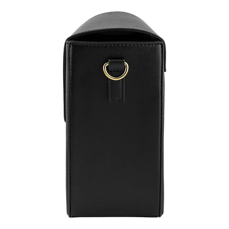 Leather Crossbody Bottle & Tumbler Travel Bag with Adjustable Shoulder Strap, Black - Image 5