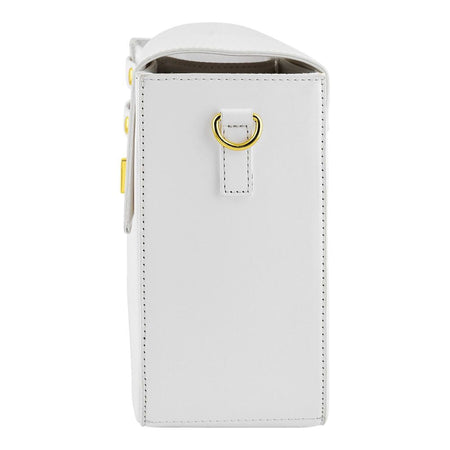 Leather Crossbody Bottle & Tumbler Travel Bag with Adjustable Shoulder Strap, White - Image 5