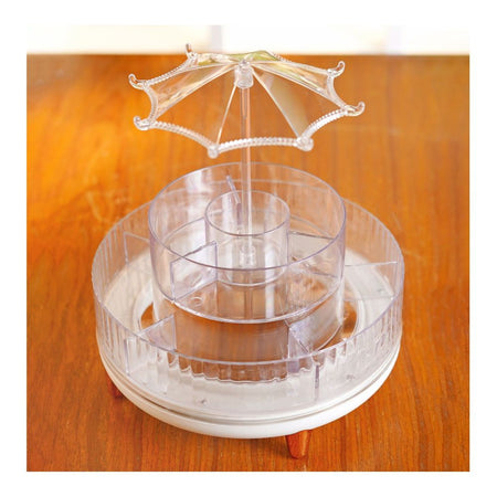 Umbrella Shaped Cosmetic & Jewelry Organizer, Makeup Storage Rack, AF-26 white - Image 2