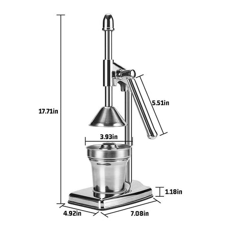 Professional Heavy-Duty Manual Citrus Juicer & Press, Metal Lemon & Orange Squeezer Machine - Main Image