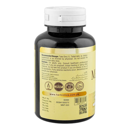 Herbiotics Magnesium Glycinate Supplement 500mg, Bottle (60 Tablets) - Image 2