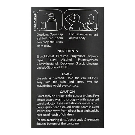 Markhor Noir Blaze No Gas Deodorant Body Spray, For Men, 120ml - Image 3