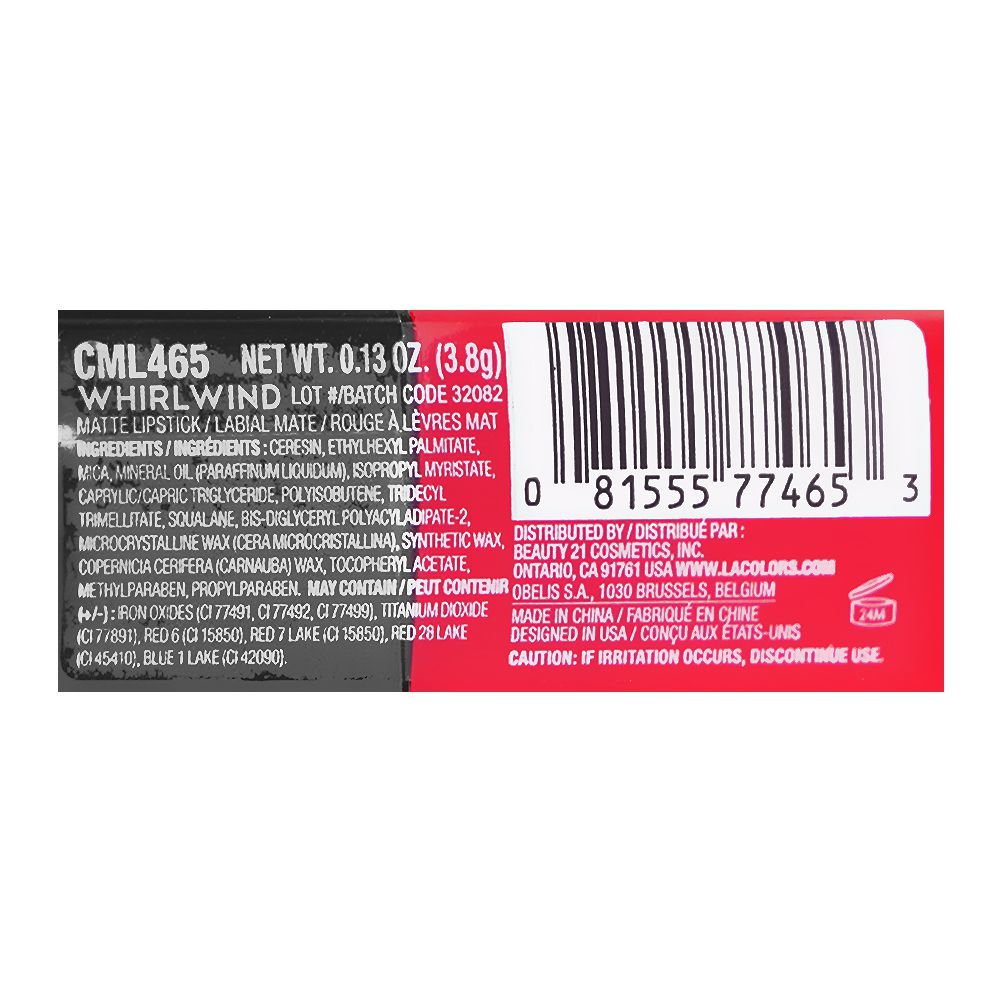 L.A. Colors Matte Lipstick, 3.8, CML465 Whirlwind - Image 2